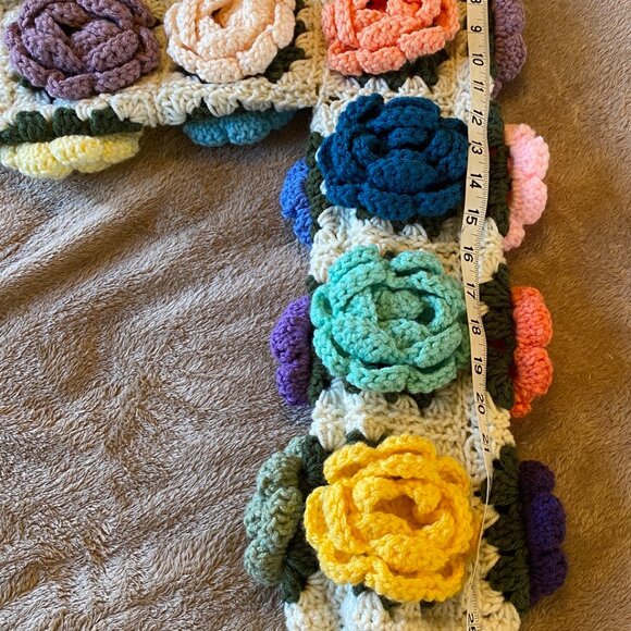 Handmade Crochet Flower Cardigan - Picture 11 of 11